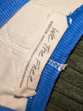We The Free Blue Ribbed Tank Top